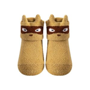 chaussette-chausson-antidérapantes-bébé-café