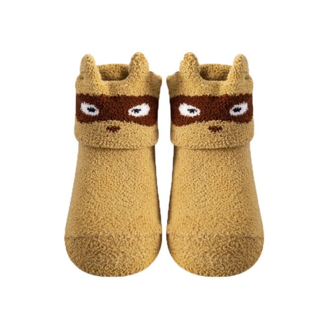 chaussette-chausson-antidérapantes-bébé-café