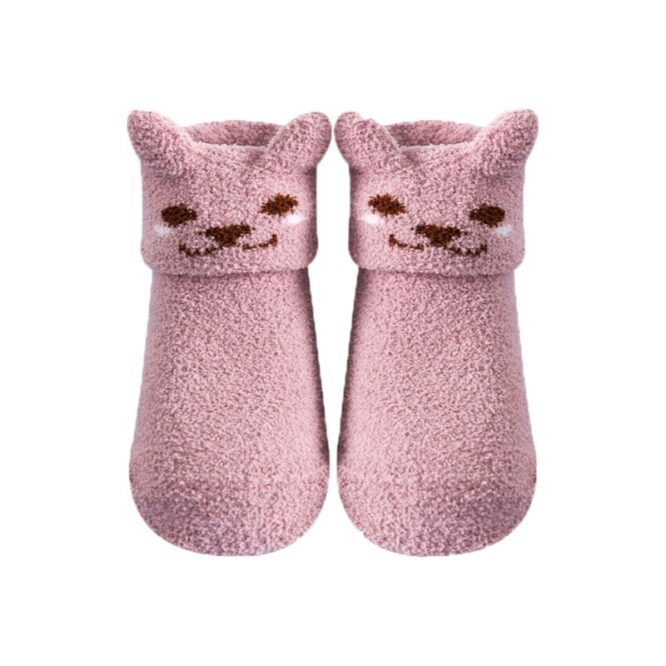 chaussette-chausson-antidérapantes-bébé-rose