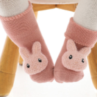chausson antiderapant bebe rose lapin portés