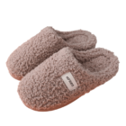 chausson fourre femme marron