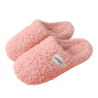 chausson fourre femme rose