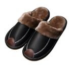 Chausson cuir fourré