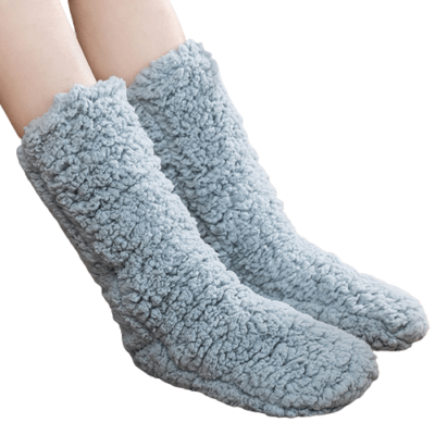 chaussette cocooning femme bleu
