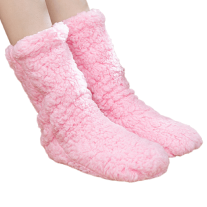chaussette cocooning femme rose