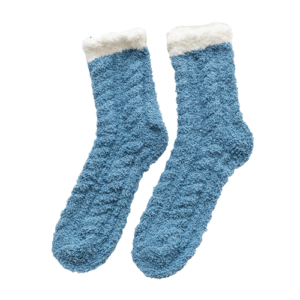 chaussette moumoute femme bleu