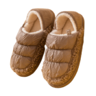 chausson doudoune marron