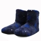 Pantoufle haute bleu