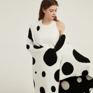 oversized polka dot throw blanket