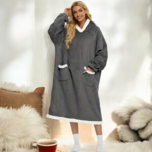 dark gray blanket hoodie