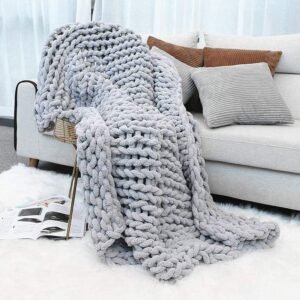 oversized chunky knit blanket
