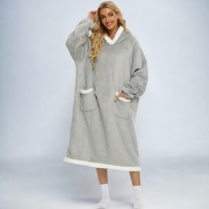 cozy gray blanket hoodie
