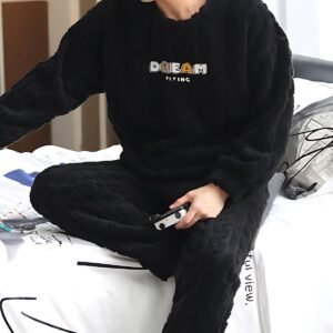 cozy fleece men's pajamas - L