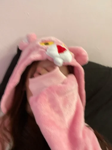 pink panther fleece onesie pajamas photo review
