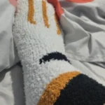 fuzzy cat claw slipper socks photo review