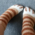 fuzzy cat claw slipper socks photo review