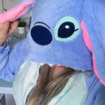 blue stitch onesie pajama photo review