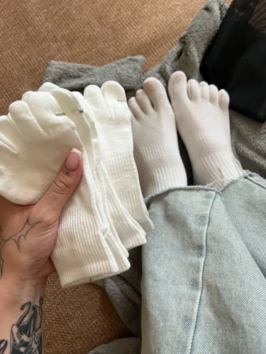 Click to view full screen womens non slip toe socks photo review