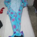 blue sully fleece onesie for women photo review