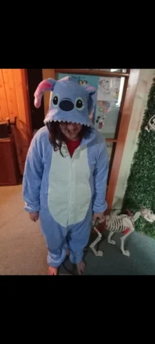 blue stitch onesie pajama photo review