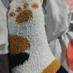 fuzzy cat claw slipper socks photo review