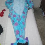 blue sully fleece onesie for women photo review