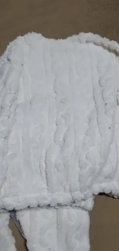 Cozy white fleece pajama photo review