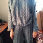 cozy women's blue fleece pajamas photo review