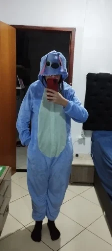 blue stitch onesie pajama photo review