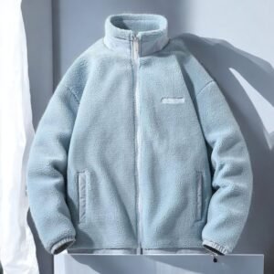 mens sherpa fleece jacket - Light blue, 4XL
