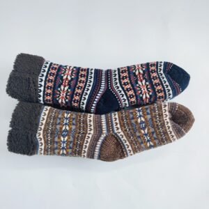 cozy knit slipper socks for men - Navy blue