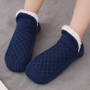 women's non slip slipper socks - Navy blue