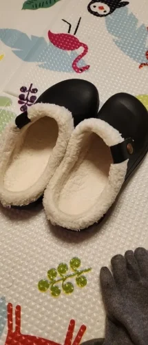 womens fleece lined clog slippers photo review