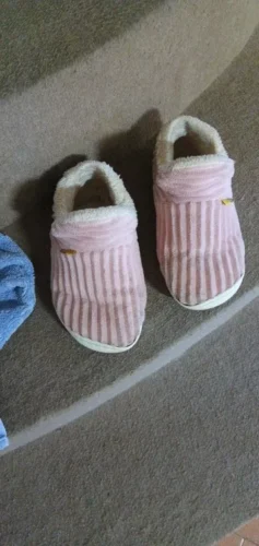 cozy brown fur lined women's slippers photo review