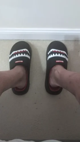 shark novelty slippers for men photo review
