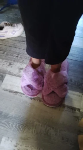 Women's warm fuzzy slippers photo review