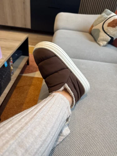cozy puffer slippers for men photo review