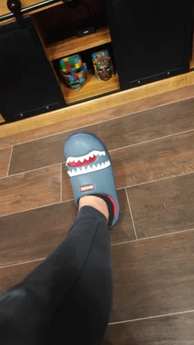 shark novelty slippers for men photo review