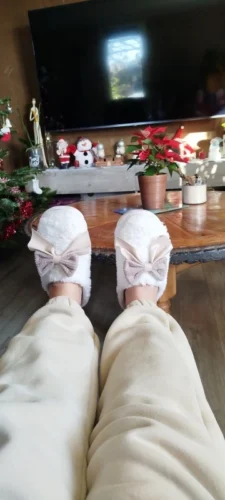 cozy women's fuzzy slippers photo review