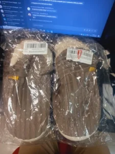 cozy brown fur lined women's slippers photo review