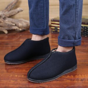 men's fur lined slipper boots - 7