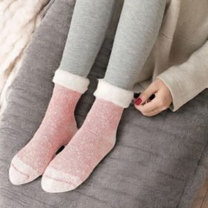 cozy pink slipper socks for women