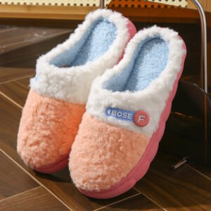 cozy womens fuzzy slippers - Rose, 4-5