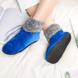 Fleece lined slipper socks for women - Blue