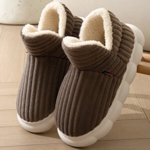 brown fur lined slippers for men - 7.5-8.5