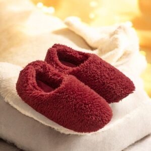 cozy women's house slippers - Red