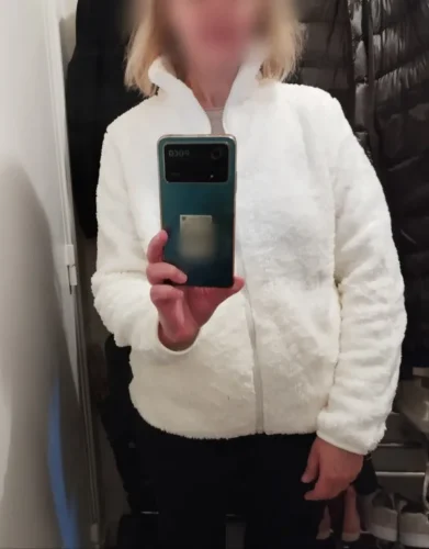 women's sherpa fleece jacket photo review