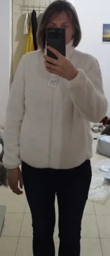women's sherpa fleece jacket photo review