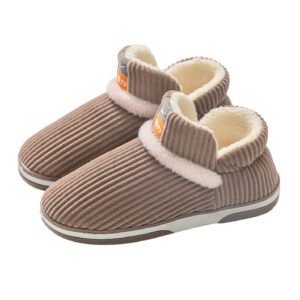 men's cozy fur lined slippers - Army green