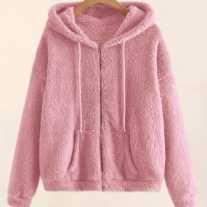 Cozy pink sherpa jacket - Rose